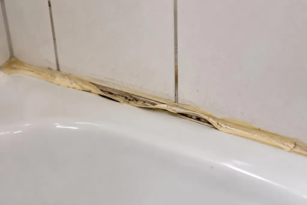 Kitbedrijf Benschop – loslatende kit naast het bad